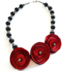 BLOSSOMING IN RED - Handmade Necklace